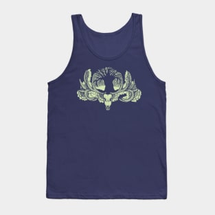 Tree Silhouette with Deer Skull Tank Top